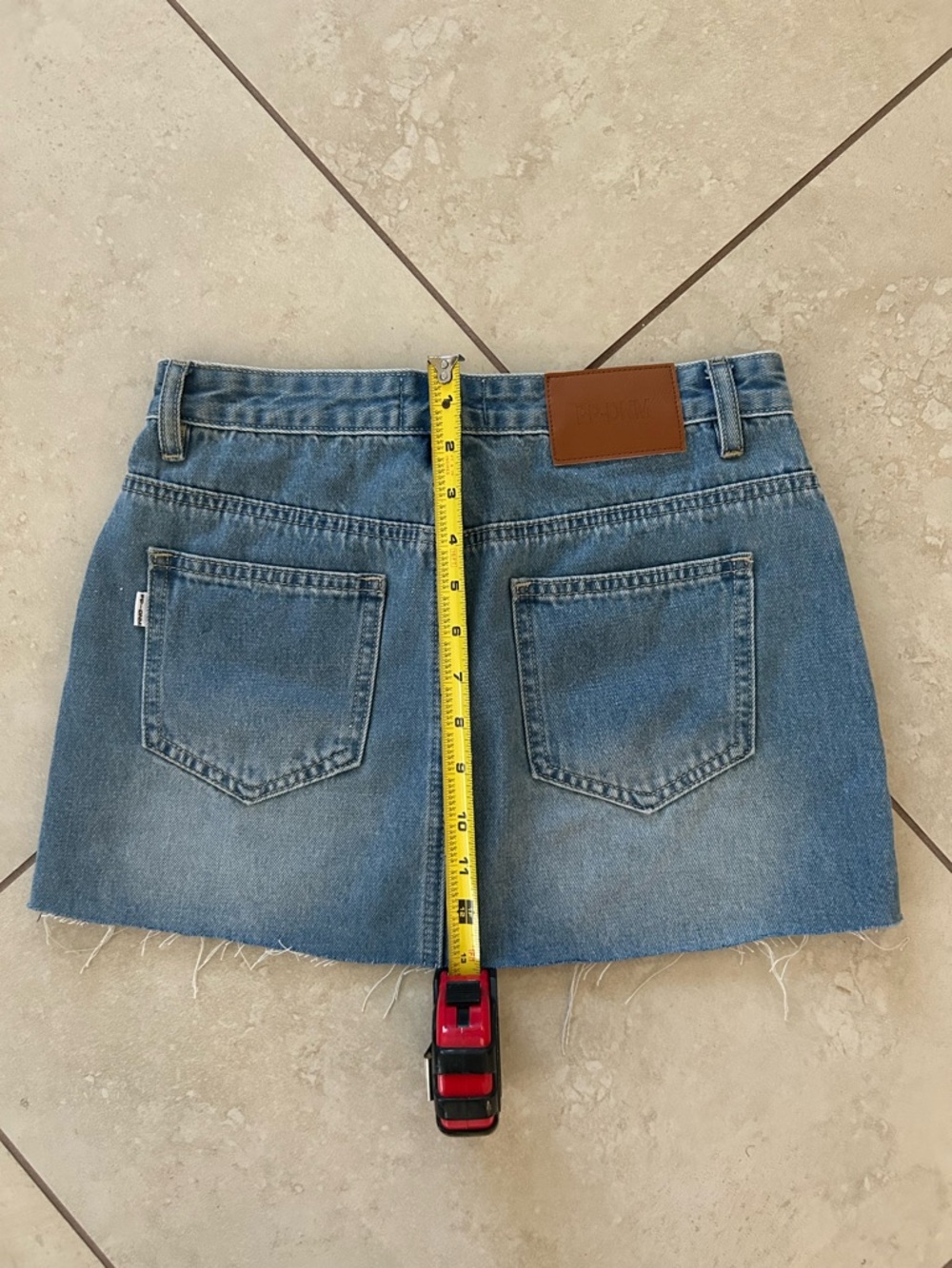 Princess Polly Blue Denim Raw-Hem Mini Skirt - Picture 3 of 4